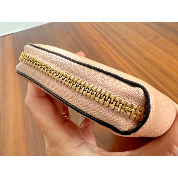 Michael Kors Jet Set Travel Continental Leather Wallet Blush Pink Zip Around MK - Picture 5 of 16